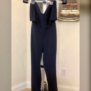 Navy blue tube top jumper